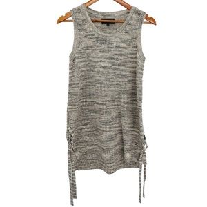 Michael Stars light gray sleeveless tunic sweater with tie sides size small